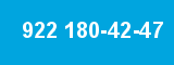 922 180-42-47 922 180-42-47